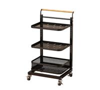 Kitchen Drawer nizer Set - Black - 3 Boards & 1 Basket for Utensils Cutlery and Vegetable Storage - Space-Saving Kitchen nization Solution