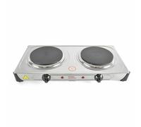 Lloytron E4203SS Kitchen Perfected Double Hotplate, 2500 W, Brushed Steel