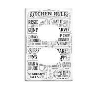 Kitchen Duplex Outlet Covers Wall Plate, Vintage Rustic Rules Biscuit N/a Black Plastic Standard Size Double Power Outlet Cover Plate for Bedroom Bathroom Kitchen Entrance Decor