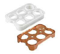 Kitchen Egg Organizer - 6 Cavity Easy Release, Egg Holder Mold, Sturdy Non Stick Design, Multi Purpose Artistic Use, Premium Cooking Tool, Birthday Family, Indoor Outdoor Wax Soap 15.7x10.7x2.5cm