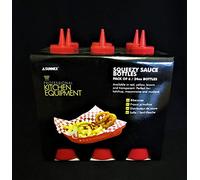Kitchen Equipment Pack of 6 Sleeves Squeezy Sauce Red Bottles 340ml / 12oz