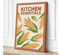 Kitchen Essentials Canvas Wall Art Print 24x16 Inch