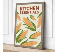 Kitchen Essentials Modern Canvas Wall Art Print 24x16 Inch (61 x 41 cm)