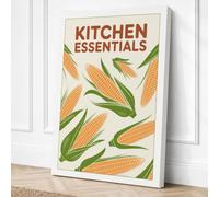Kitchen Essentials Modern Canvas Wall Art Print 24x16 Inch (61 x 41 cm)
