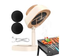 Kitchen Exhaust Fan - Folding Desktop Extractor, 5 Speed Angle Adjustable Range Hood, Portable Air Circulation Device, Lightweight Compact Design With Grease Filtration System | Indoor