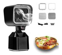 Kitchen Exhaust Fan Portable Range Hood with Adjustable Angle Height & Detachable Filters, Speed Low Noise Desktop Cooker Hood for Indoor BBQ, Hot Pot, RV Kitchens