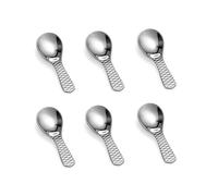 Kitchen Expert - Stainless Steel Masala Spoons | Heavy Guage | Mini Spoons for Tea/Sugar | Spices Spoon for Kitchen | for Small Containers | Spoon for Masala Dabba | Set of 6 | Silver Color