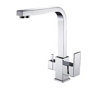 Kitchen Faucet 3 Way Water Filter Tap Brass Hot and Cold Rotating Direct Drinking Water Kitchen Sink Water Purifier Faucet Chrome