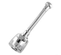 Kitchen Faucet Aerator, 360° Rotating Sink Spray Extender with 2 Modes, Water Saving Tap Head for Bathroom, ABS Stainless Steel, 22mm Internal 24mm External Thread