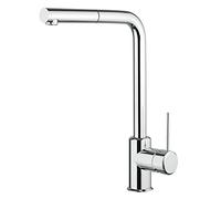 Kitchen Faucet AM10023CR - Single Lever Single Hole with Pull-Out Shower - Chrome