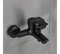 Kitchen Faucet Antique Brass Bathroom Shower Faucet Bath Faucet Mixer Tap ABS Hand Shower Set Wall Mount Black Shower Control Valve Taps,Black Single Mixer Beauty Co