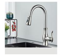 Kitchen Faucet - Brushed Nickel 360° Swivel Pull Out Mixer Tap for Effortless Water Control & Stylish Sink Upgrade - Easy to Install
