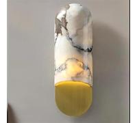 Kitchen Faucet Creative Vintage Marble Luxury Brass Bedside Bedroom Corridor Decoration Living Room Sofa Side Lamp Battery Light Strip E27 Base Wall Mounted Lamp(A,War