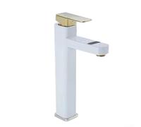 Kitchen Faucet Digital Display Stainless Steel Faucet With LED Temperature Monitoring Touch Control Dual Hot And Cold Water 35°C Comfort For Home Kitchen Facilities Sink(High white gold)