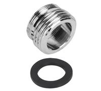 Kitchen Faucet Diverter Valve Adapter | Converts Fine Thread to 3/4" MGH for Wort Chiller/Bottle Washer | Chrome Plated Brass, 15/16" - 27 & 55/64" - 27