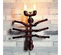 Kitchen Faucet European - Ant Personality E27 2-Light, V-intage Wrought Iron Pipe Sconce, Bar Café Metal Decoration Bedroom Bedside Decorative Wall Lamp,Pendan