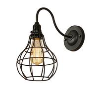 Kitchen Faucet European Retro Light Industry Restaurant Bedroom American LED Cafe Decoration - Mesh Band Iron Art Sconce Lantern Birdcage Lamp Wall Spotlight,Pendant L