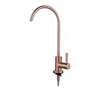 Kitchen Faucet Filter Faucet, Cold Water Only Gooseneck Faucet, Rose Gold