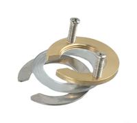 Kitchen Faucet Fixing Kit M8 Bolt Washer Wrench Plate, Anti-Loosening Half-Moon Nut for Single Hole Basin Tap Repair, Brass & Stainless Steel Hardware Set(Brass)