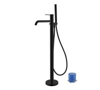 Kitchen Faucet Freestanding Bathtub Faucet, Floor Mount Tub Faucet, Tub Filler, High Flow Bath Shower Faucets, with Hand Shower, 59A Brass, One Piece Casting (or Concealed Installation Optional)