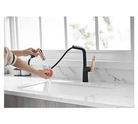 Kitchen Faucet Full Copper 360° Rotating Hot and Cold Water Pull-Down Spray Head, Premium Quality Kitchen Sink Faucet for Modern Cooking Spaces