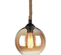 Kitchen Faucet Glass Pendant Light E27 American Loft Hemp Rope Wire Adjustable Restaurant Chandelier Retro Industrial Single Head Bar Counter Lamp,Pendant Lighting Ceiling