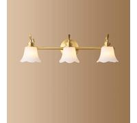 Kitchen Faucet Golden Bathroom Vanity lamp Above The Mirror, Copper Vanity Table lamp with Frosted Glass,chandalier