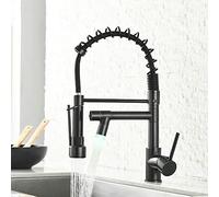 Kitchen Faucet LED Faucets Spring Style Brass Taps Black Kitchen Mixer Tap Swivel Hot Water Faucet Sink Accessories for Home Use