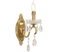 Kitchen Faucet Nordic Classical Wall Lights French Country Wall Lamp Vintage Candle Wall Light with Crystals Gold Bedside Wall for Dining Room Living Room Bedroom Study Room(2 Lights)(1 Light)