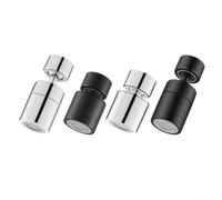 Kitchen Faucet Nozzle with Full 360 Degree Rotation and Two Distinct Spray Patterns to Varied Cleaning Needs Without Additional Tools (Silver 45°)