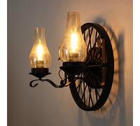 Kitchen Faucet Pendant Lighting Ceiling, European American Mediterranean Steampunk Light Retro - Living Room Attic Cafe Hall Bar Decor Interior Kerosene Lamp Bronze Round Iron Wall Sconce E