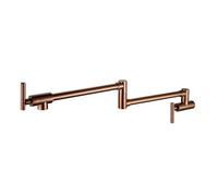 Kitchen Faucet Pot Filler Rose Gold Plating Wall Mounted Brass Luxury Single Handle Hole Graphic Design Modern Apartment