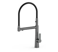 Kitchen Faucet Pull Down Sprayer 3-Way Mixer Tap, Gray Single Lever Flexible Spout, 3-in-1 Showerhead, Modern Design for Easy Use and Installation