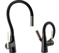 Kitchen Faucet Rea Icon Black Gold, Brass
