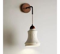Kitchen Faucet Retro Vintage Cement Light Fixture Rustic Concrete Wall Mount Lamp, Nordic Solid Wood Hanging Wire Decor Lighting Sconces for Hallway Living Room