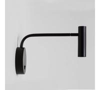 Kitchen Faucet Rotatable Adjustable Wall, Industrial Metal Swing Arm Wall Lamp with Switch, Daylight Spotlight Reading Light Fixture for Headboard, Bedside Wall Mount Light for Bedroom(Matte Black)