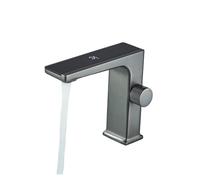 Kitchen Faucet, Smart Temperature Display Basin Faucet with Sensing Function LCD Digital Screen Sink Tap, Cold and Hot Mixer Bathroom Crane for Kitchen Sink, Bar, Farmhouse, Laundry(White-Sensor) LWX