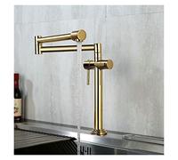 Kitchen Faucet Solid Brass Crane for Kitchen Deck Mounted Sink Mixer Foldable Nickel Brushed/Gold/Chrome/ORB/Black(J)