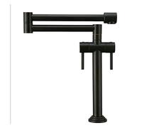 Kitchen Faucet Solid Brass Crane for Kitchen Deck Mounted Sink Mixer Foldable Nickel Brushed/Gold/Chrome/ORB/Black(Nero)