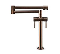Kitchen Faucet Solid Brass Crane for Kitchen Deck Mounted Sink Mixer Foldable Nickel Brushed/Gold/Chrome/ORB/Black(ORB)