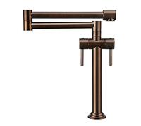Kitchen Faucet Solid Brass Crane for Kitchen Deck Mounted Sink Mixer Foldable Nickel Brushed/Gold/Chrome/ORB/Black,ORB