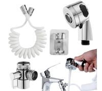 Kitchen Faucet Sprayer Attachment | Shower Sink Hose Sprayer Kit for Hair Washing | 2 Spray Modes Shower Hose Adapter Tool for Bathing Hair Washing Utensils Cleaning Laundry Tub Commercial