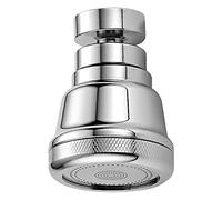 Kitchen Faucet Sprayer Head Attachment-BQZONE-360° Movable Solid Brass Sink Nozzle - High Pressure Sink Sprayer - Faucet Booster Water Saving for Every Usage (Solid Brass (3 modes))