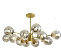 Kitchen Faucet Sputnik Magic Bean Molecular Mid Century During Light Fixture Kitchen Island-Black and Brown Lampshade 6 Light,Led Chandelier Lights