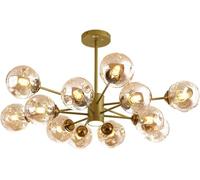 Kitchen Faucet Sputnik Magic Bean Molecular Mid Century During Light Fixture Kitchen Island-Black and Brown Lampshade 6 Light,Led Chandelier Lights