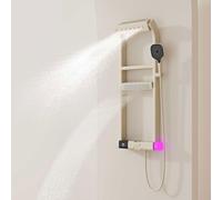 Kitchen Faucet Thermostatic Shower System, 2025 Upgraded 6 Functions Piano Key Shower Set, 40x10cm Shower Faucet Sets Complete and Handheld, LED Digital Display, Bathtub Faucet, 59A Copper
