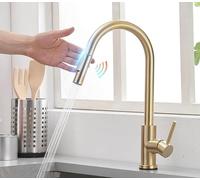 Kitchen Faucet Touchless Stainless Steel Kitchen Faucet High Arc Sink Mixer Tap with Removable Spray & One Lever Smart Sensor for Effortless Operation