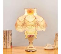 Kitchen Faucet Traditional Classical Table Lamp Victorian Light Yellow Fabric Lampshade Desk Lamp Antique Carved Base Side Lamp,Chandelier