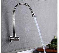 Kitchen Faucet Wall Mounted Single Cold Stream SprayeKitchen Faucet Single Handle 304 Stainless Steel Flexible HosKitchen Mixer Taps Faucet,Item 4 (Color : Item 2) (Item 4)