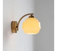 Kitchen Faucet Wall, Wall Light Retro Industrial Style Wall Lamp French Wall Lights with Glass Lampshade Art Deco Wall Sconces(d+Beige) (d+beige A)